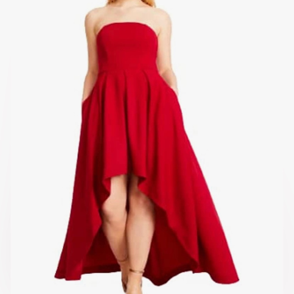 Strapless High-Low Gown